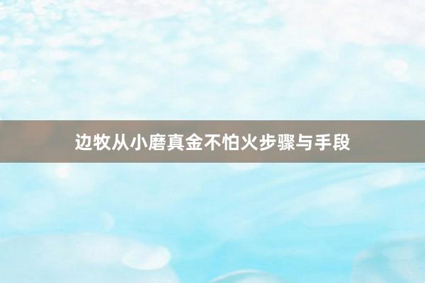 边牧从小磨真金不怕火步骤与手段